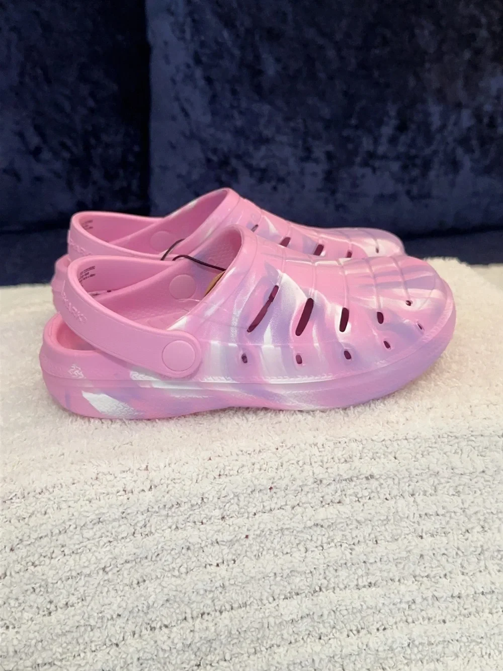 Kids Toddler Pink Marble Water-Friendly Eva Clogs
